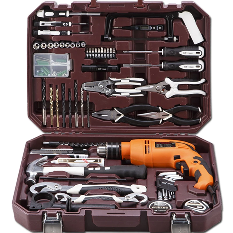 

130pcs Tool Set Hand Tools Home Household Tool Set 220V Electric Drill Combination
