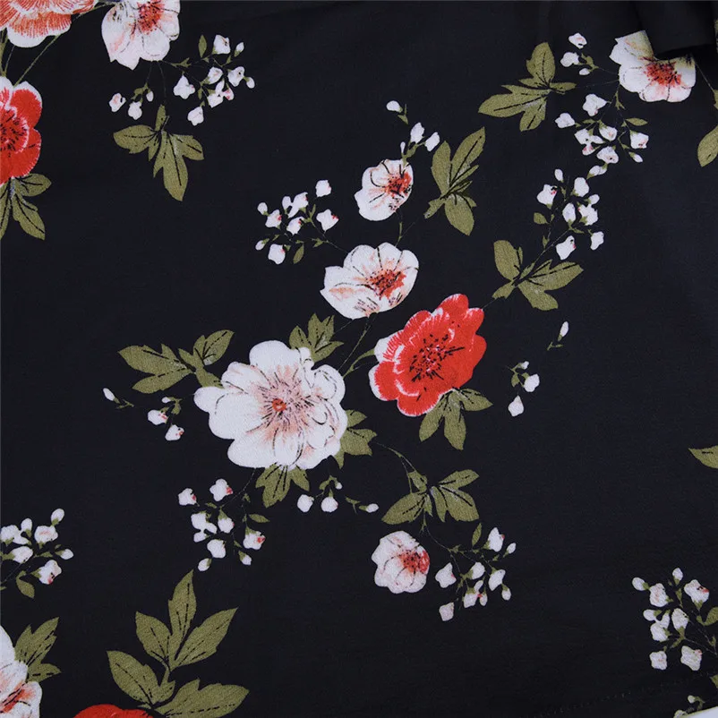 Fashion Autumn summer dress 2018 casual Flare elegant dress Long Sleeve O-Neck Floral Printed Mini party Dress vestido A27#N (10)