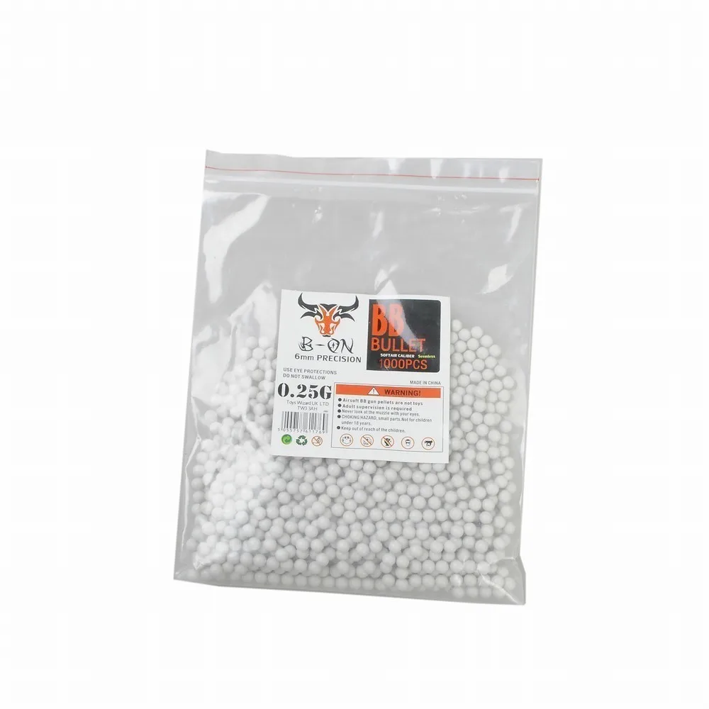 0.25g 1000 патронов страйкбол Пейнтбол BBs пули 0,12 г/0,2 г/0,25 г/0,3 г страйкбол тактический Воздушный пистолет высокое качество BB шары для стрельбы - Цвет: 0.25g