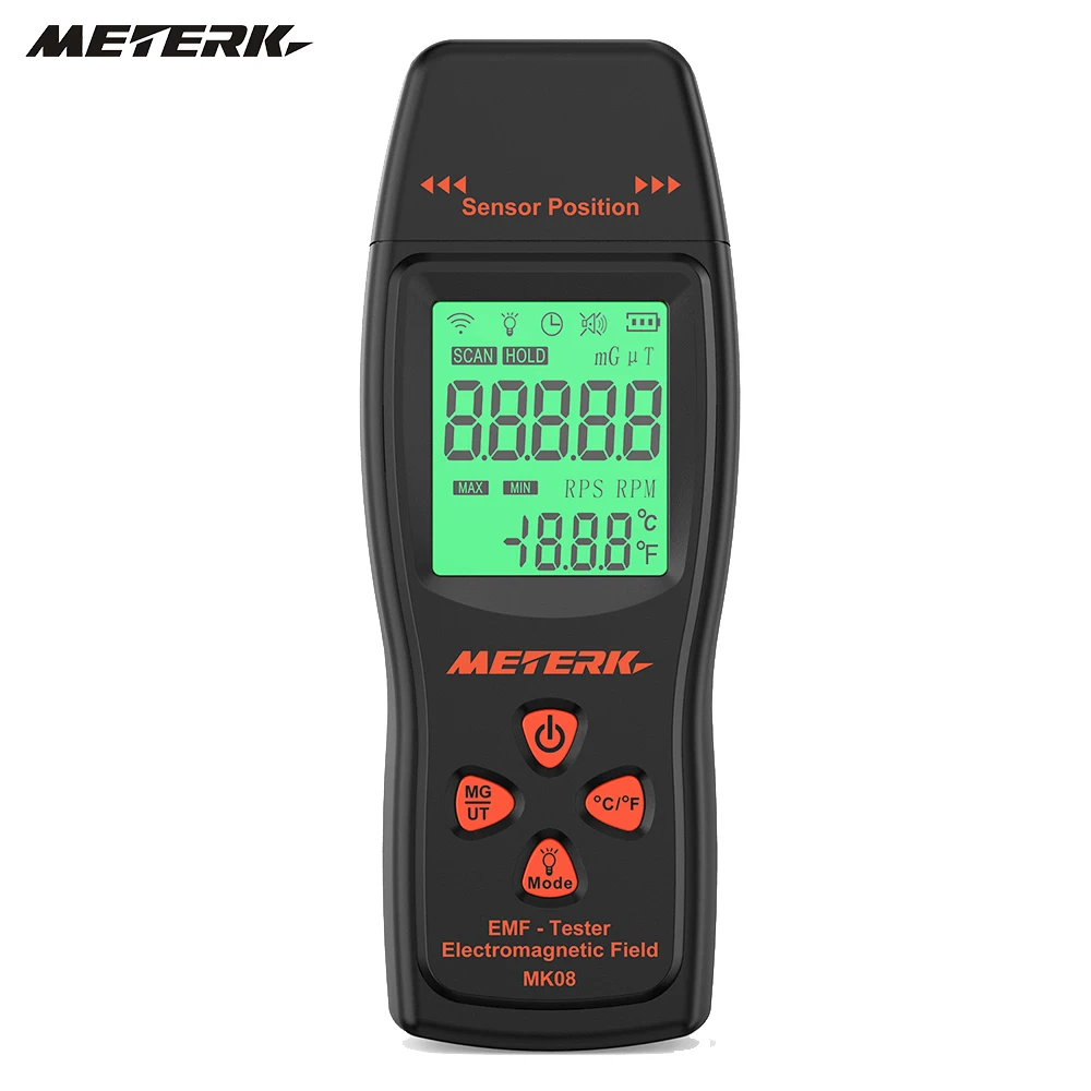 Детекторы электромагнитного излучения ручной дозиметр Meterk EMF тестер дозиметра