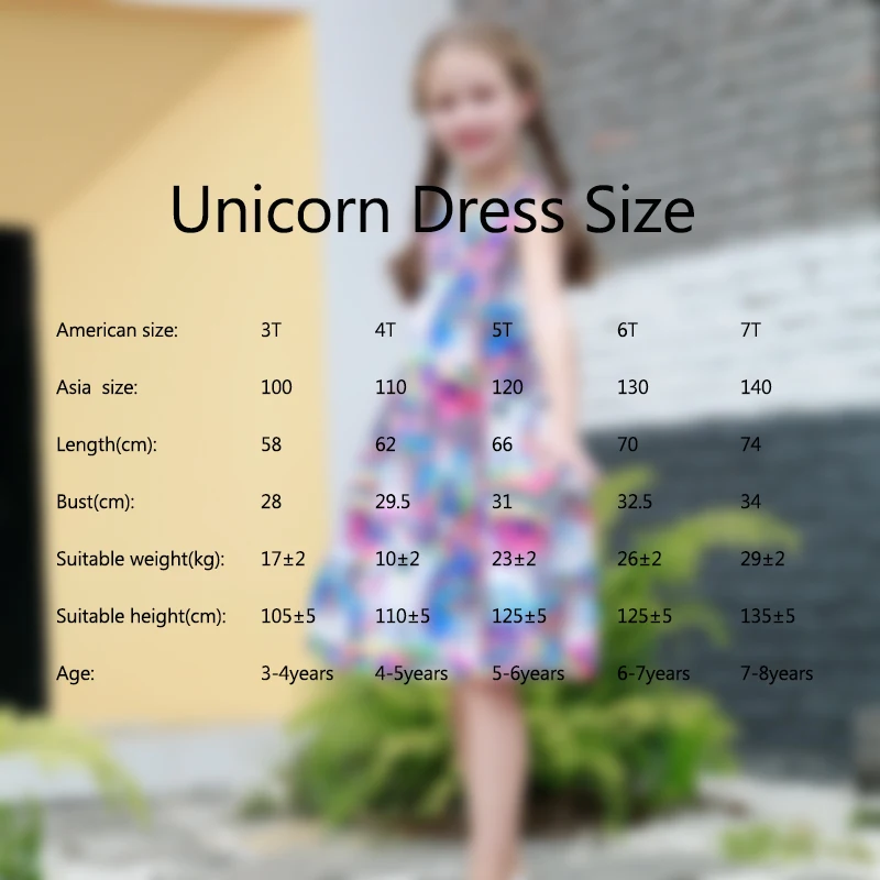 Girl Rainbow Unicorn Print Sleeveless Dress -Unicorn Fashion UTB8HVrnICnEXKJk43Ubq6zLppXaA