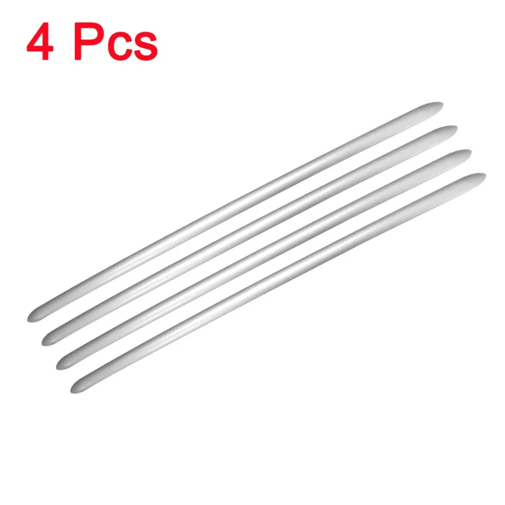 X Autohaux 40cm Long Car Adhesive Tape Gray Plastic Slim Bumper Protector Guard Sticker 4 Pcs