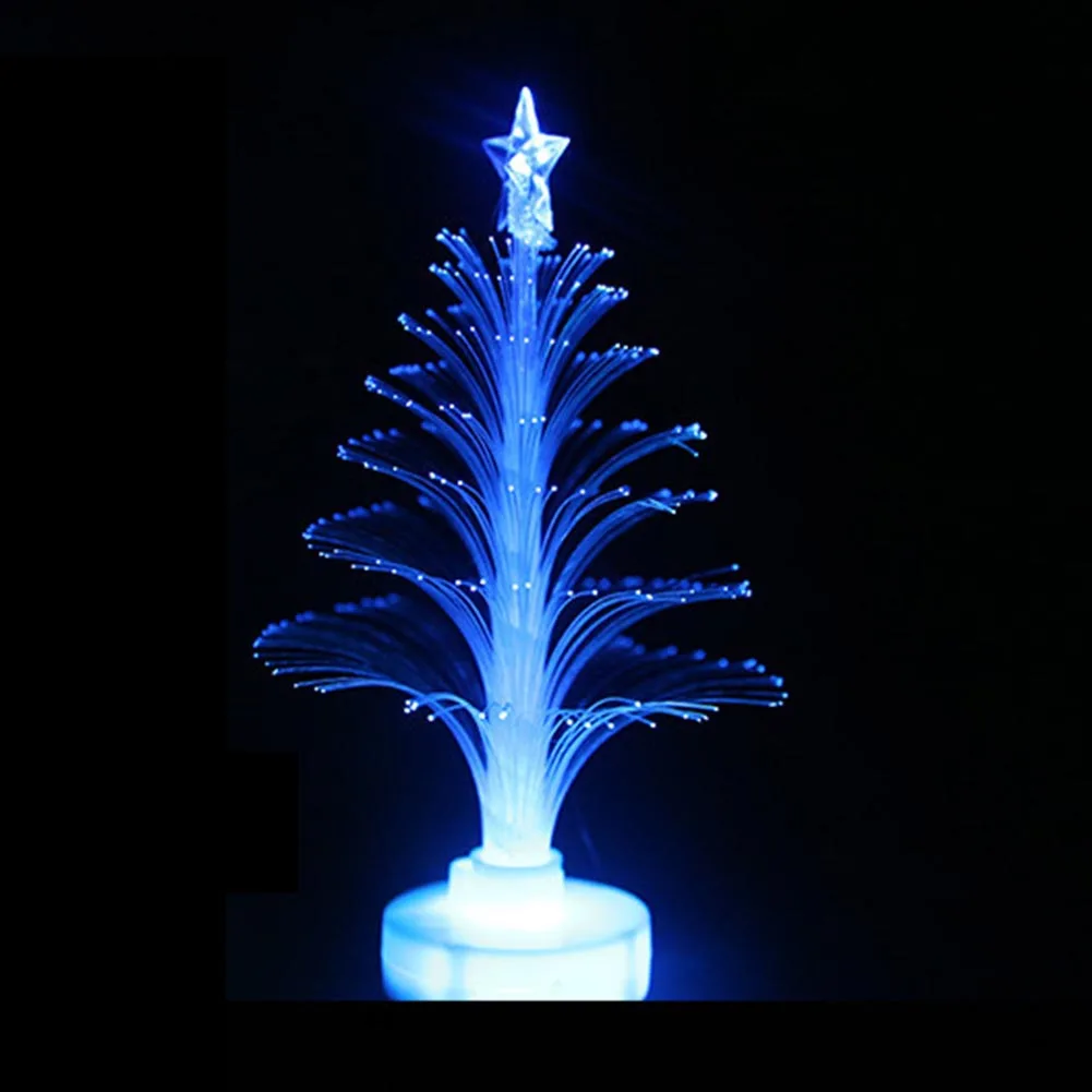 New Christmas Tree Light Mini Color Changing LED Optic Lights Xmas Tree Light Lamp Festival Home ...