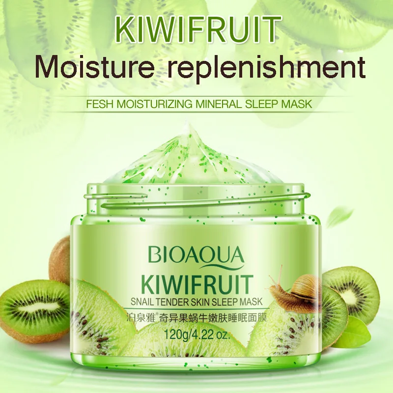 BIOAQUA Kiwi Fruit Face Mask Snail Cream Sleep Mask Blackhead Remover