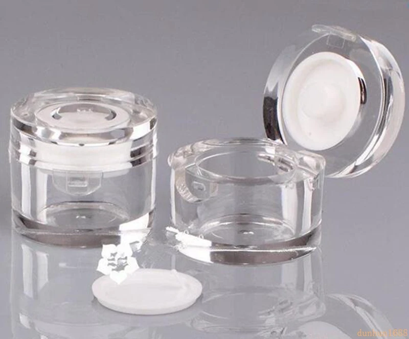 5g Empty Acrylic Nail Art Container Cosmetic Jar Small Sample Cream Pot