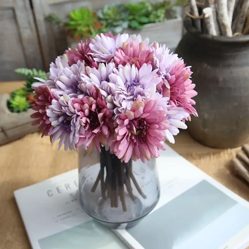 one bouquent Colorful African Daisy home Garden Flower or Balcony Indoor office potted plants beautiful artificial flower decor one bouquent Colorful African Daisy home Garden Flower or Balcony Indoor office potted plants beautiful artificial flower decor