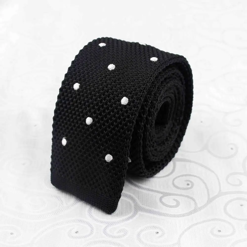 Популярный вязаный галстук на шею, выразительный плетеный галстук из полиэстера, белый, серый, черный, темно-синий, мужской смокинг, Банкетный подарок, аксессуар, Модный стильный - Цвет: 5