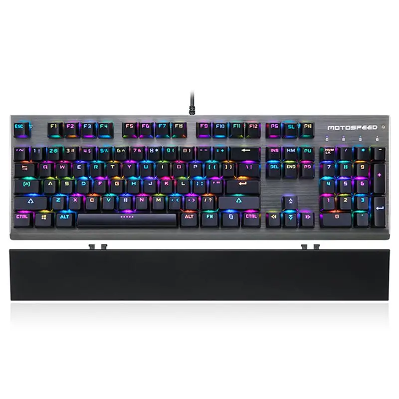 Официальная распродажа Motospeed CK108 USB Проводная игровая механическая клавиатура синий/черный переключатель с 18 режимом подсветки для геймера