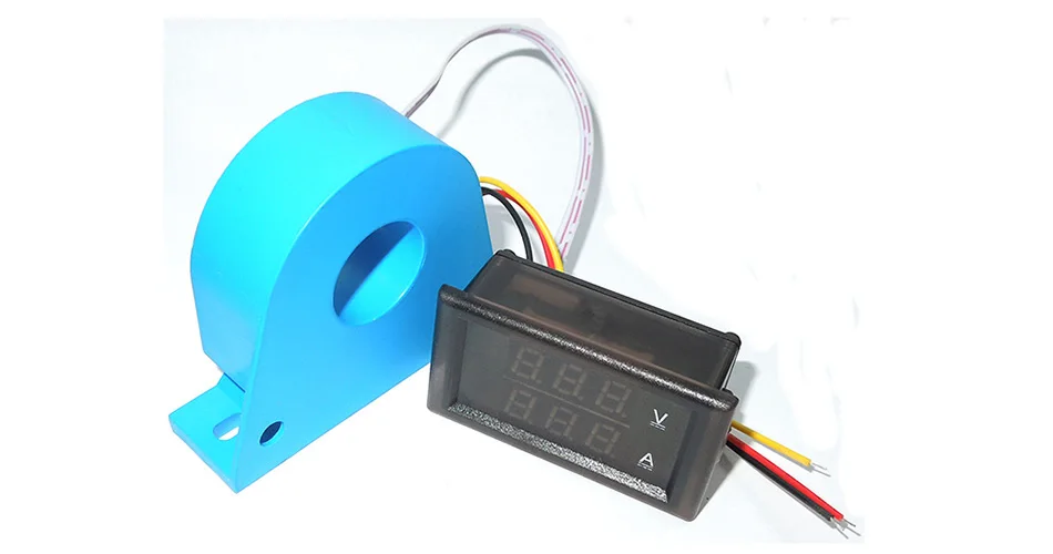 YB28VA DC 0-100 в светодиодный двойной Вольтметр Амперметр цифровой дисплей Напряжение измеритель тока тестер трансформатор тока CT Вольт Ампер