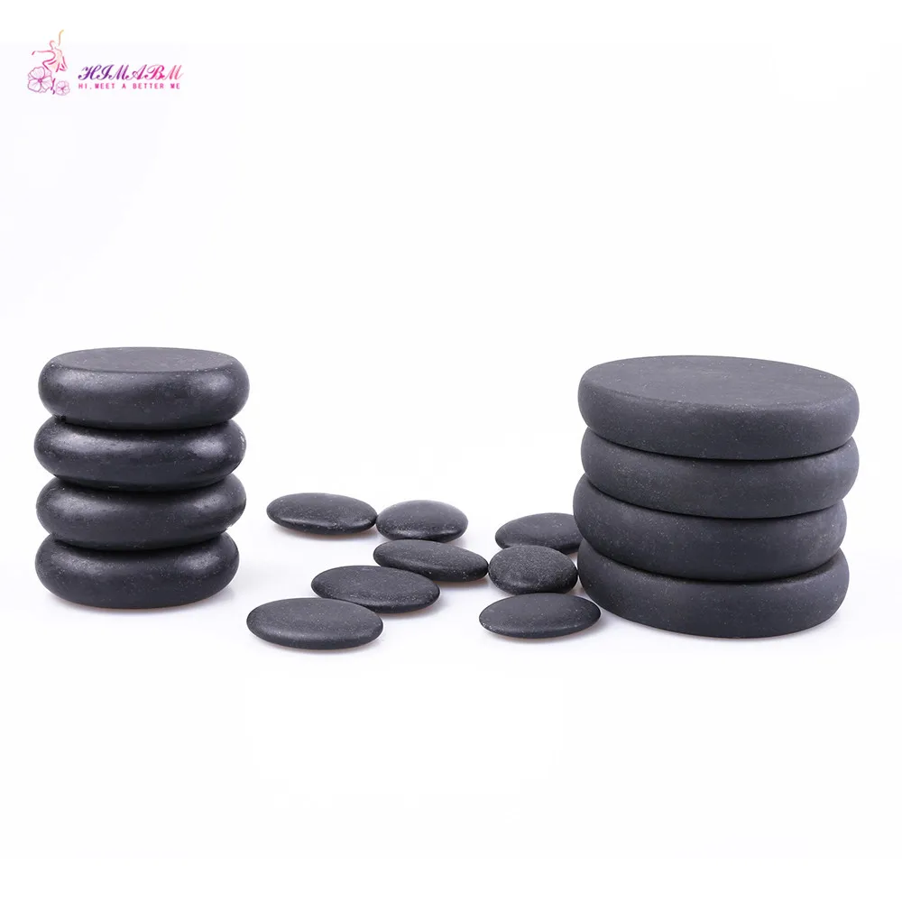 HIMABM Hot Stone Massage 16 Pieces Natrual Hot Spa Black Basalt Stone Set Massage Lava Rocks HIMABM Hot Stone Massage 16 Pieces Natrual Hot Spa Black Basalt Stone Set Massage Lava Rocks