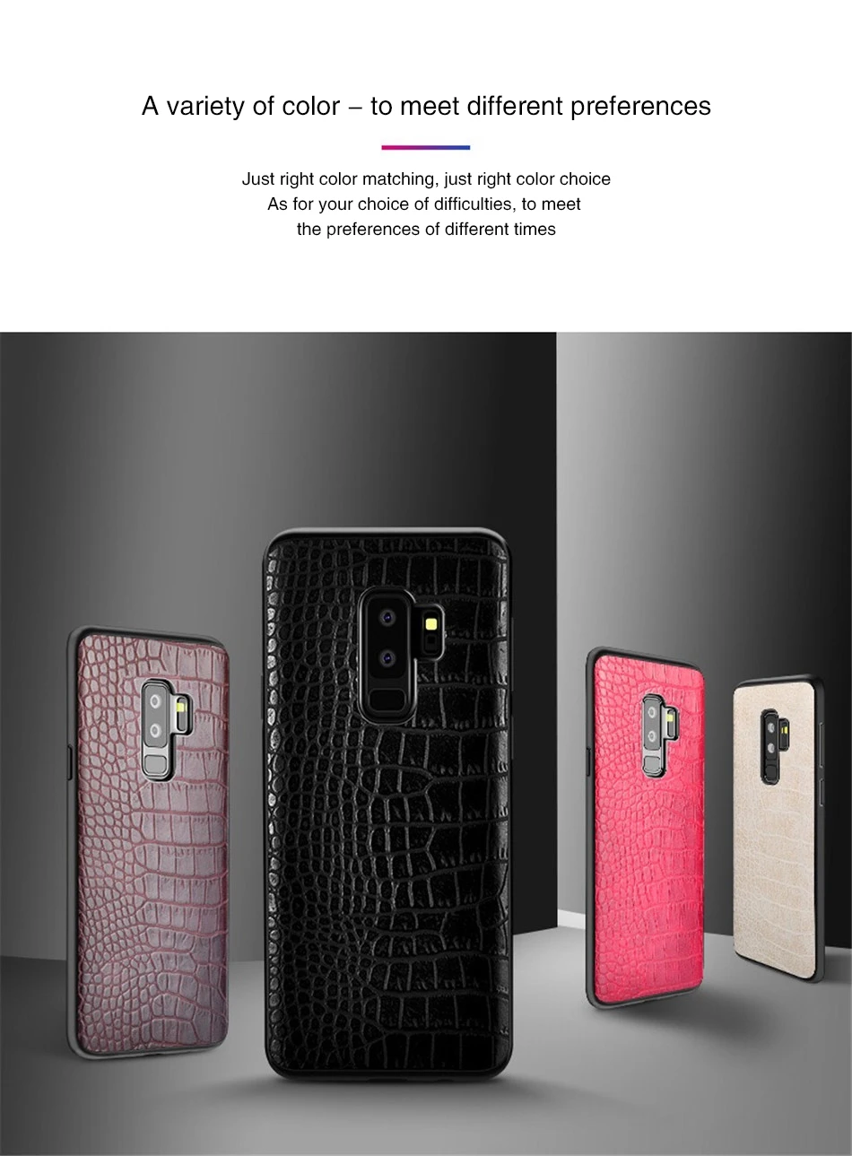 Retro Crocodile Snake Case For Samsung S8 S9 Plus Note8 Art Print PU Leather Soft Luxury Phone Back Cover For Samsung Note 8 S9 (9)