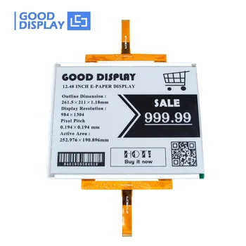 

large e-ink display 12.48inch SPI 4 grayscale epaper display
