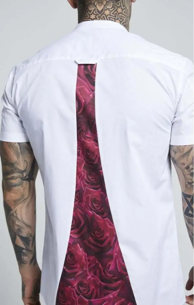 

SikSilk White Rose Racer Slim Fit Shirt