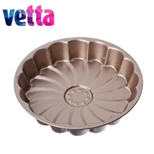 ФОРМА ДЛЯ ВЫПЕЧКИ ПИРОГА ИЛИ КЕКСА, С А/П ПОКРЫТИЕМ, 17Х5,5СМ, УГЛ.СТАЛЬ, ЦВЕТ ЗОЛОТО 2 ШТ