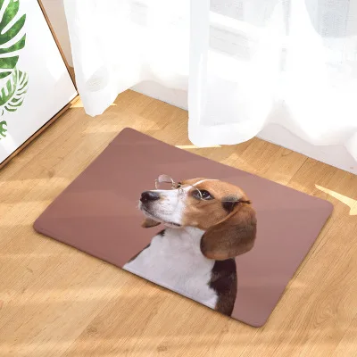 5 BLRISUP Digital Printing Lovely Animal Doormat Cute Dogs Anti-slip Flannel Floor Mat kitchen Carpets Door Mat For Entrance Door - Цвет: 5