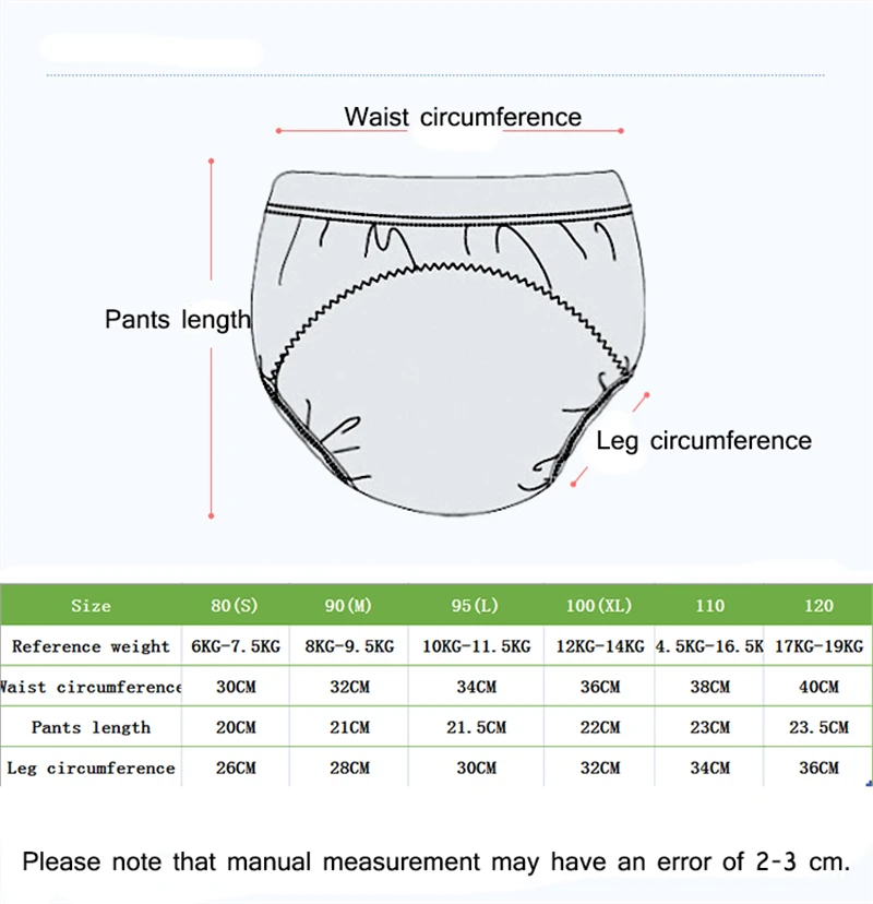 5 шт./упак. моющиеся детские подгузники Подгузники Дети Хлопок Туалет трусики для приучения к горшку многоразовые подгузники Высокое качество для детей