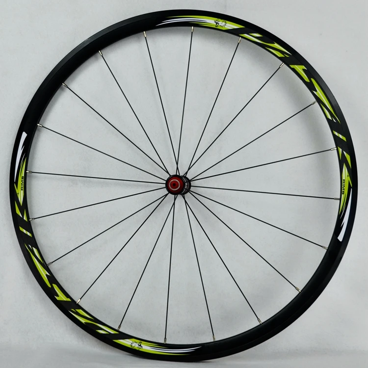 Perfect 700C Carbon Fiber Wheels Road Bike Bicycle Wheel Light Carbon Wheelset  V/C Brakes 30MM Rim direct-pull stainless steel spoke 22