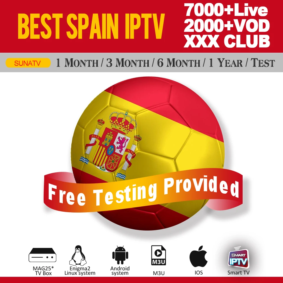 

Spain IPTV Subscription 7000+ Live Europe pola Spanish channels Android iptv Box iptv smart TV Box IPTV M3U Free Test xxx adult
