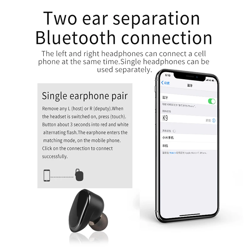 Bluetooth 5,0 наушники TWS беспроводные наушники Blutooth наушники Handsfree спортивные наушники игровая гарнитура для телефона