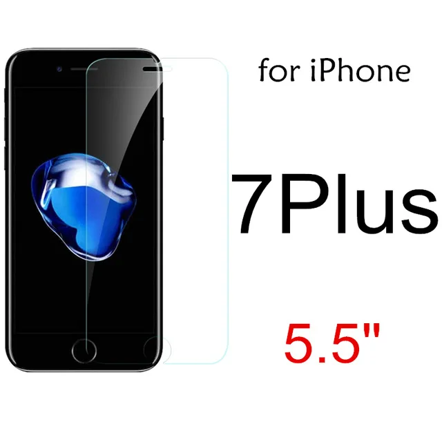 2 шт 9H Премиум Закаленное стекло защитный чехол для экрана для iPhone 5 5S 5C SE 6 6S 7 8 plus закаленное защитное покрытие для телефона - Цвет: for iphone 7 plus