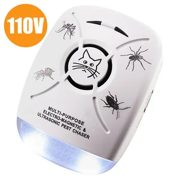 

110V Ultrasonic Plug-in Pest Control Repeller Electronic Insects Repellent, Pet Kids Safe, Mosquito Cockroach Spider Bugs etc