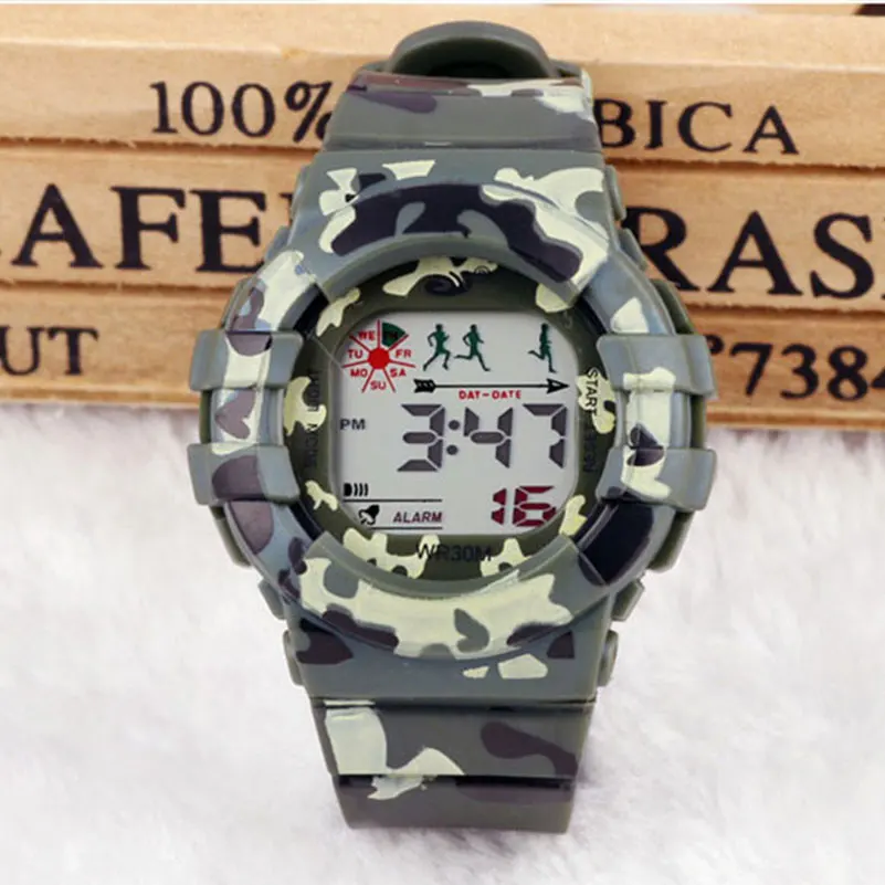 Camouflage font b Children b font font b Watch b font Boy Small Middle Student Sports