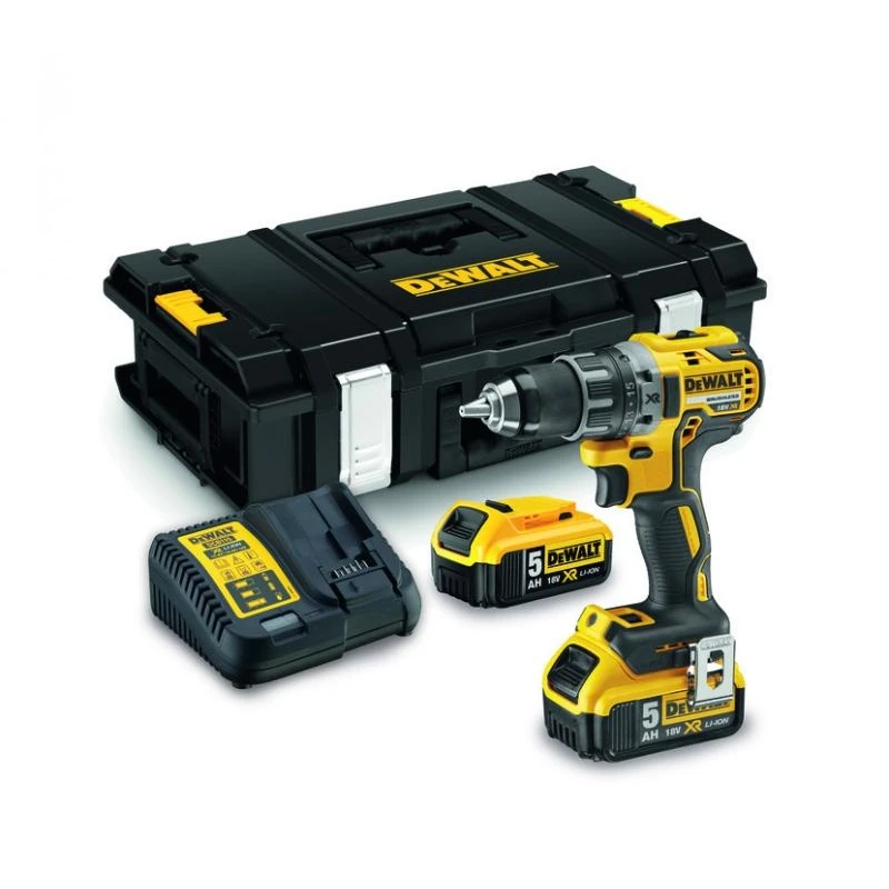 Дрель-шуруповерт аккумуляторная DeWalt DCD791P2 (2 Li-Ion батареи напряжение 18В, 2 скорости, крутящий момент до 70 Нм, 15-ти позиционный регулятор крутящего момента, светодиодная подсветка, реверс, кейс)