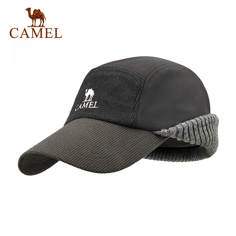 CAMEL Unisex Winter Hiking Hat Wool Thickened Baseball Cap Thermal Windproof Waterproof Outdoor Sport Keep Ear Warm Climbing Hat CAMEL Unisex Winter Hiking Hat Wool Thickened Baseball Cap Thermal Windproof Waterproof Outdoor Sport Keep Ear Warm Climbing Hat