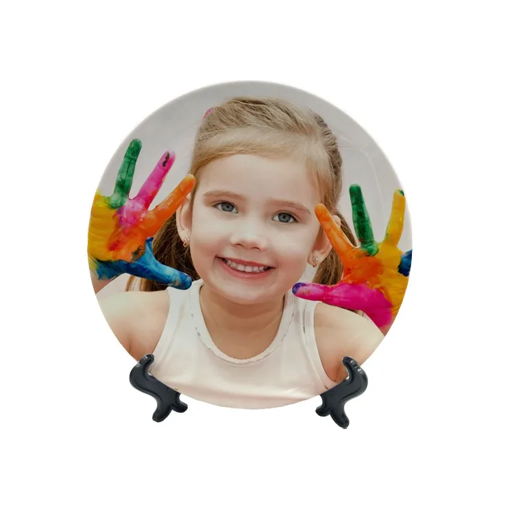 

3d sublimation Moonlight Ceramic Plate 6" work with 3d heat press no picture printed 40pcs package