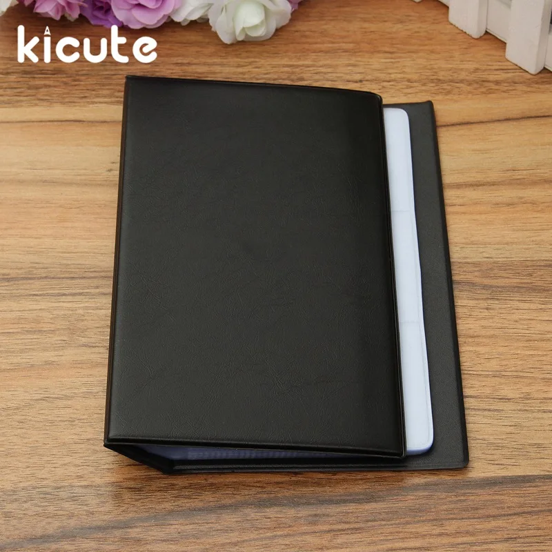 

Kicute 1pcs 300Cards Large Capacity Credit Card Holder Leather Buckle High Quality Business ID Holders Organizer for Workers