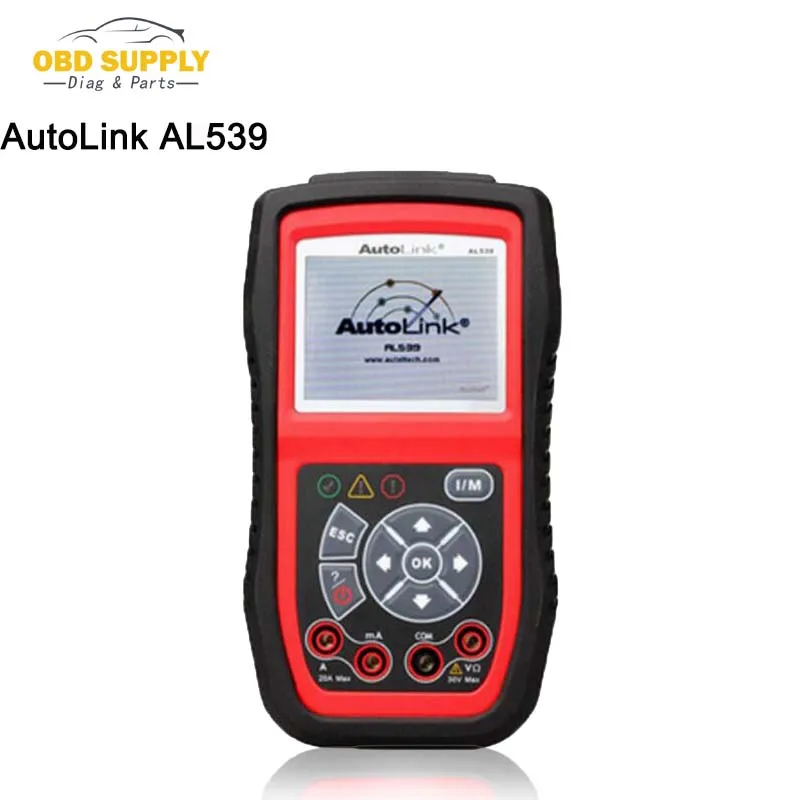 Autel Автоссылка AL539 OBDII/может сканировать инструмент/код читателя АВО метр