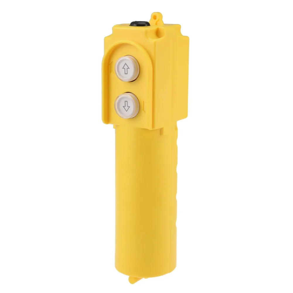 

UXCELL 1 PCS Rainproof Hoist Crane Pendant Control Station ABS Push Button Switch Up Down 2 Ways Yellow Switch Accessories