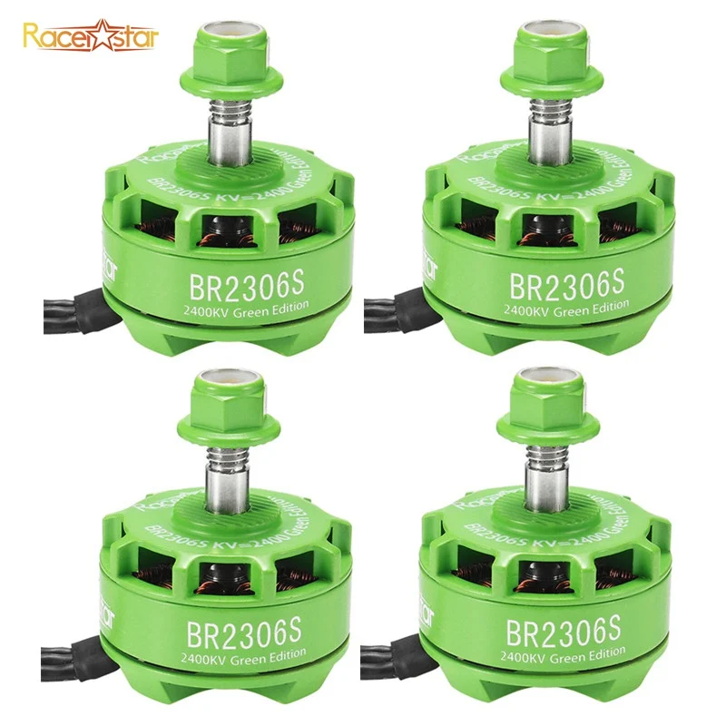 Racerstar 2306 BR2306S Green Edition 2400KV 2-4S бесщеточный двигатель для X210 X220 250 300 Гоночная рама RC