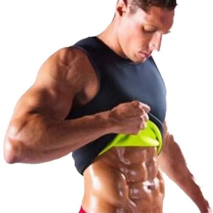 

Hot Shapers Men's Compression Slimming Shirt Vest Waist Trainer T Shirt Hot Body Shaper Fat Burner Shapewear