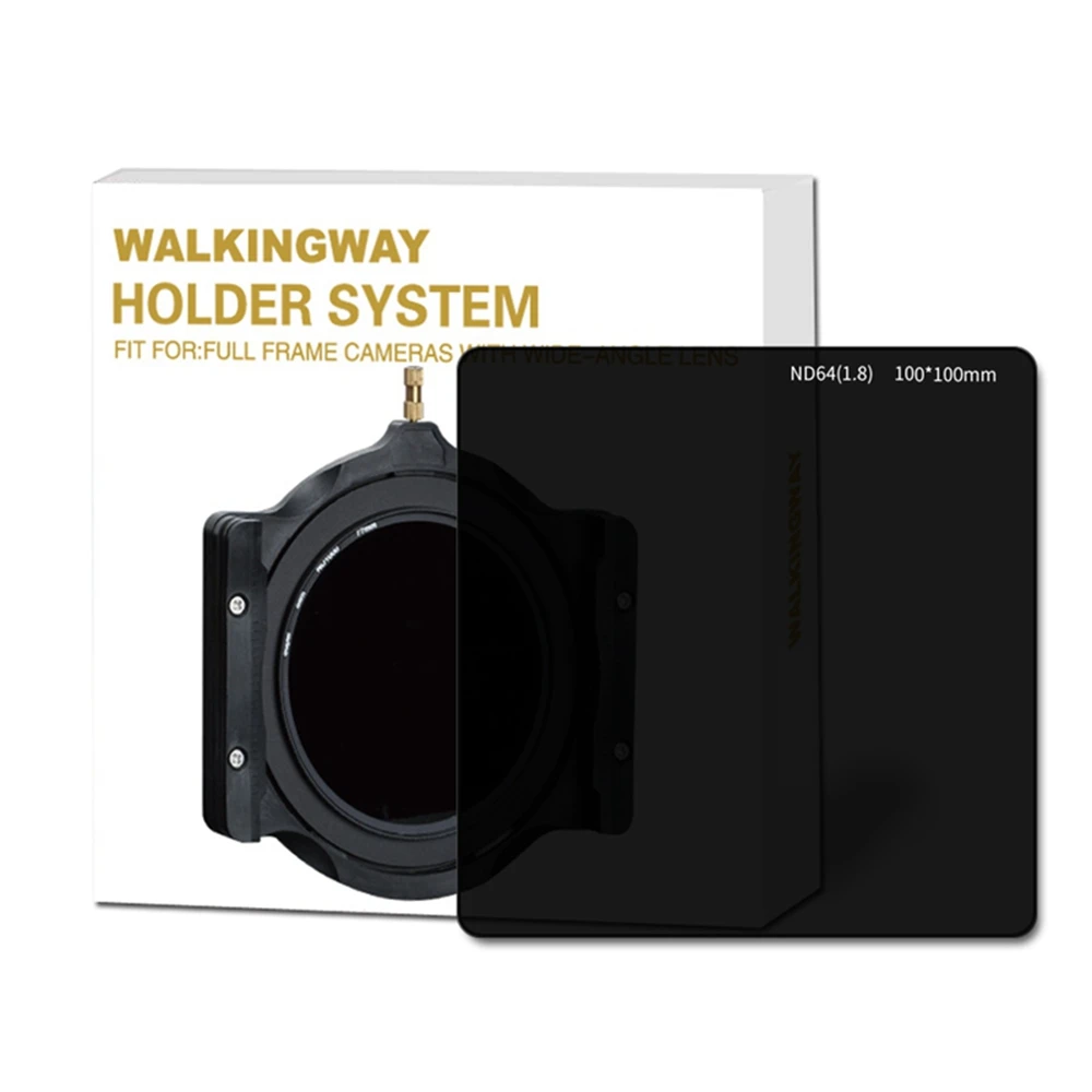 WalkingWay Optical Glass 100mm ND1000 10-stop ND filter 8-stop ND64 ND8 MultiCoated 100*100 Neutral Density Camera Square filter 4