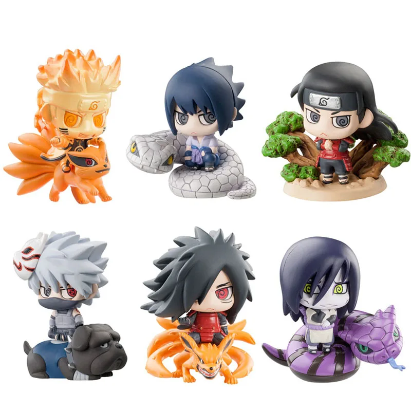 6 Pcs/lot Japanese Anime to Sasuke Uzumaki Action Figures Toy Q Version PVC Collection Model Children Kids Toys | Игрушки и хобби