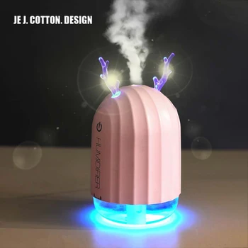 

New Deer Air Humidifier Mini USB with LED Night Lamp Colorful Ultrasonic Humidifier Oil Diffuser 220ML For Home Office Car