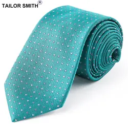 Tailor Smith костюм шелковый галстук Мужской Атласный жаккард галстук дизайнер зеленый горох Бизнес роскошные свадебные модный аксессуар