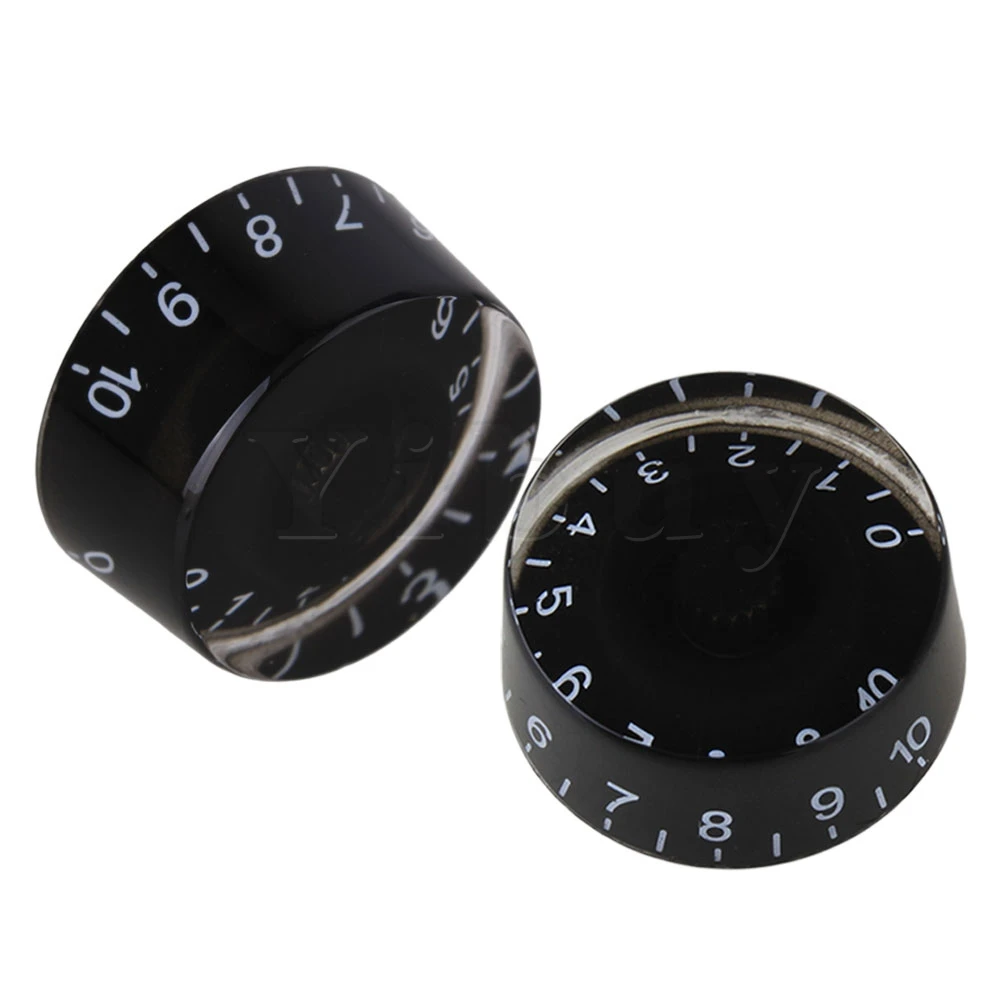 Yibuy Black Electric Guitar Speed Control Knobs with White Number Guitar Parts Replacement Yibuy Black Electric Guitar Speed Control Knobs with White Number Guitar Parts Replacement