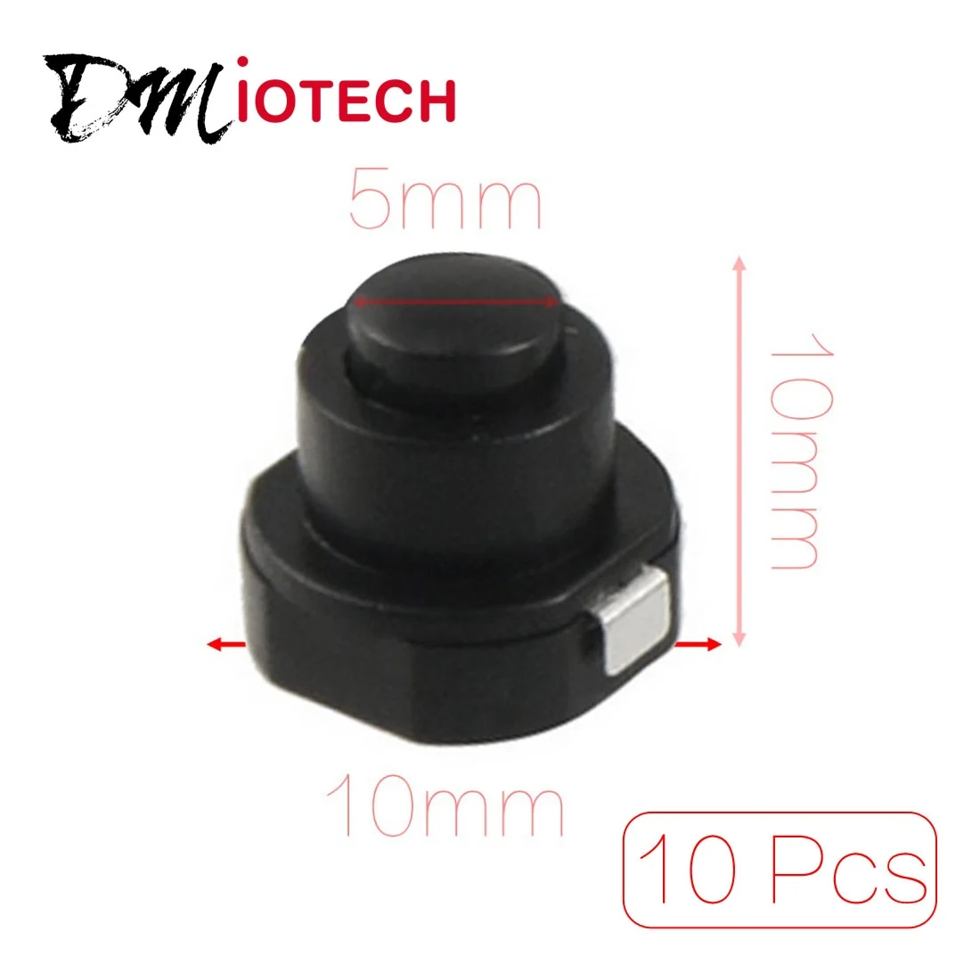 

UXCELL 10 Pcs Latching Action Flashlight Torch Push Button Switch 30V 1A latching