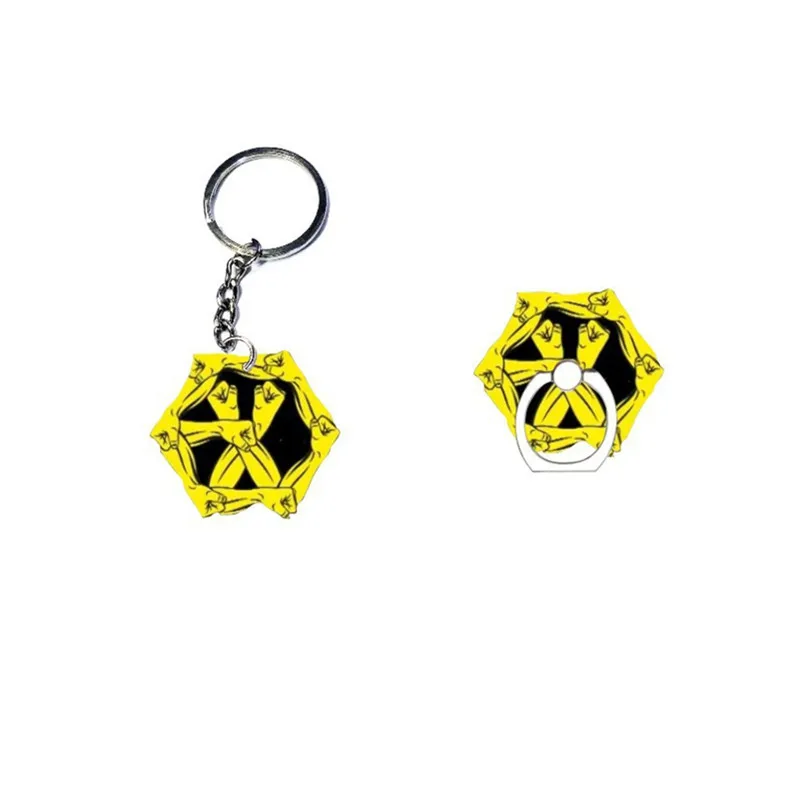 

KPOP EXO XIUMIN Album EXODUS SUHO BAEKHYUN Key Chain Acrylic Cartoon Keychain K-POP Key Ring Pendant Case 360Degree Holder WT131