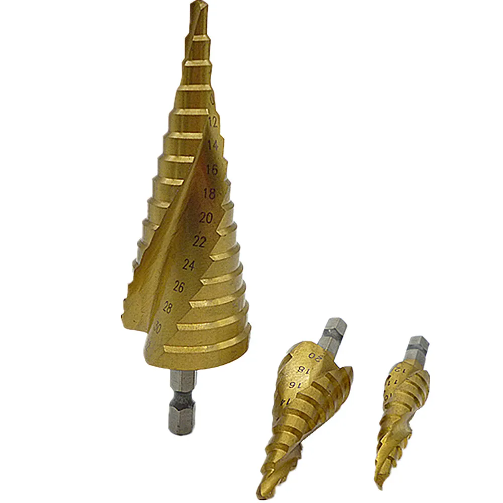 3pcs-Hex-Hss-High-Speed-Steel-Titanium-Coated-Spiral-Grooved-Step-Drill-Bits-Set-Cone-Drill (5)