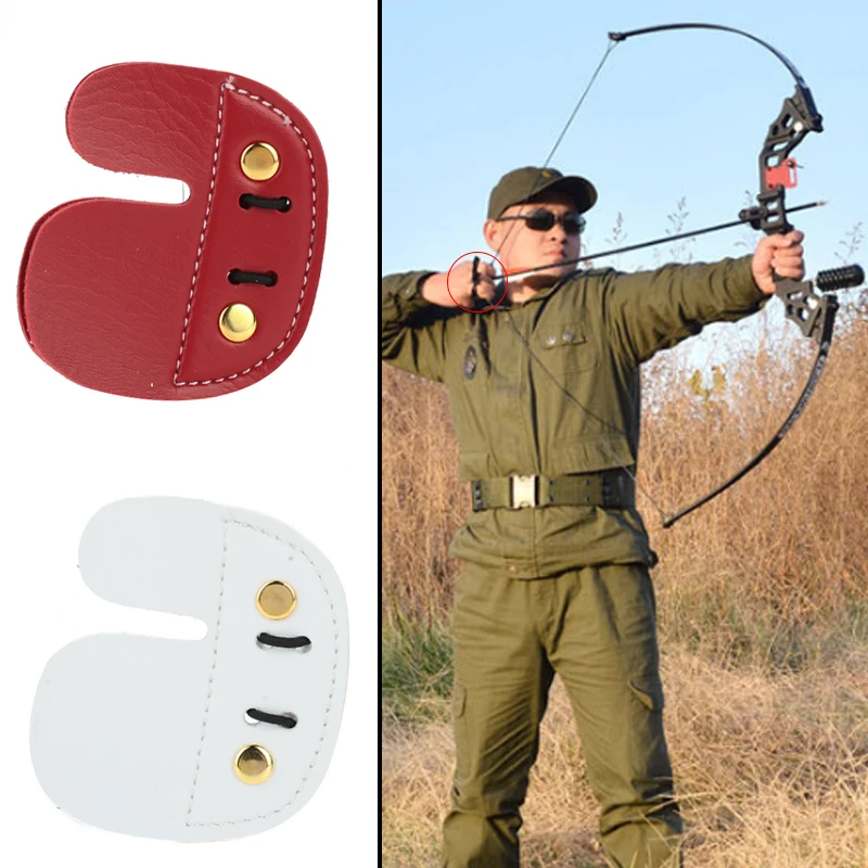 

Bow Arrow Finger Glove Archery Protect Fingers Pull Leather Shooting Gloves Beginner Outdoor Gadget Shooting Tools Accessories