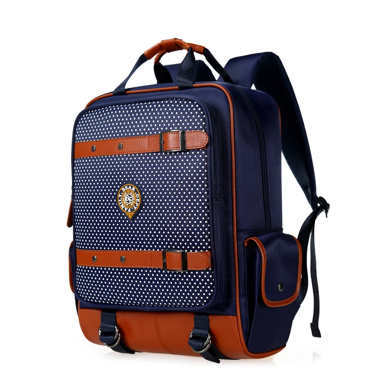 

Dot Design Nylon School Bags for Boys Teenagers Protect Spine Backpack Girls Mochilas Escolares Infantis Student Schoolbag 1579