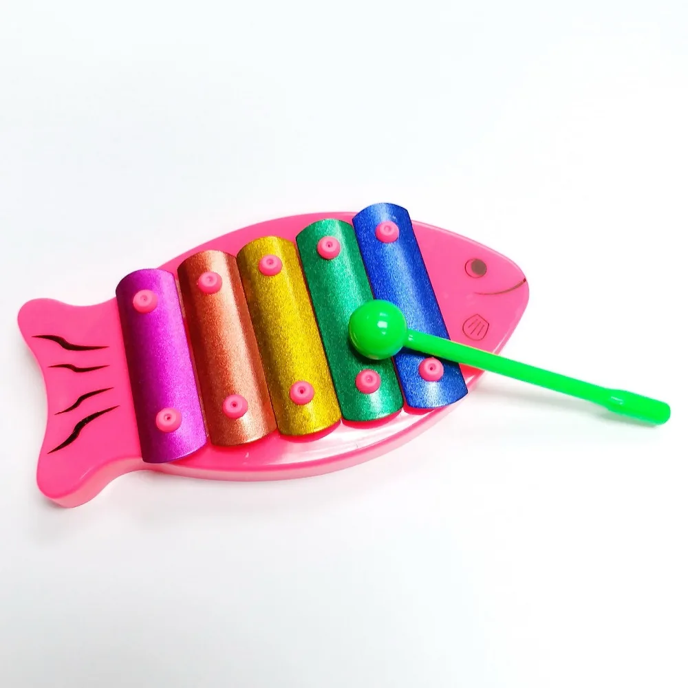 1 piece Mini Fish Metal Musical Xylophone Kid Gift Novelty Music Prize