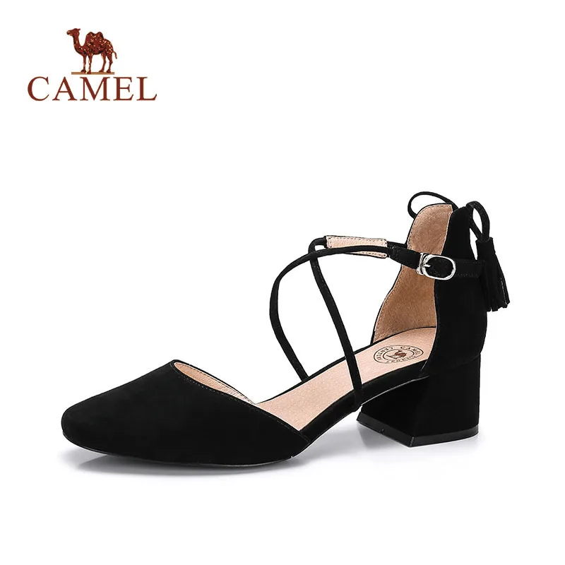 legata tacco Marrone classico Semplice in Moda pelle Nero Nero marrone fibbia Pompe con Elegante medio le poco donne giallo Cammello Croce per profonda Nuove Scarpe Comofrt con donne FCwg1vxHIq