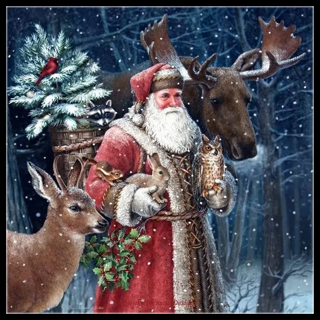 Arctic santa claus-счетный Набор для вышивания крестиком-рукоделие ручной работы для вышивания 14 карат Наборы для вышивания крестиком Рождественский праздник
