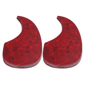 

Yibuy 20 Pieces Acoustic Guitar Pickguard Self Adhesive Red Comma PVC