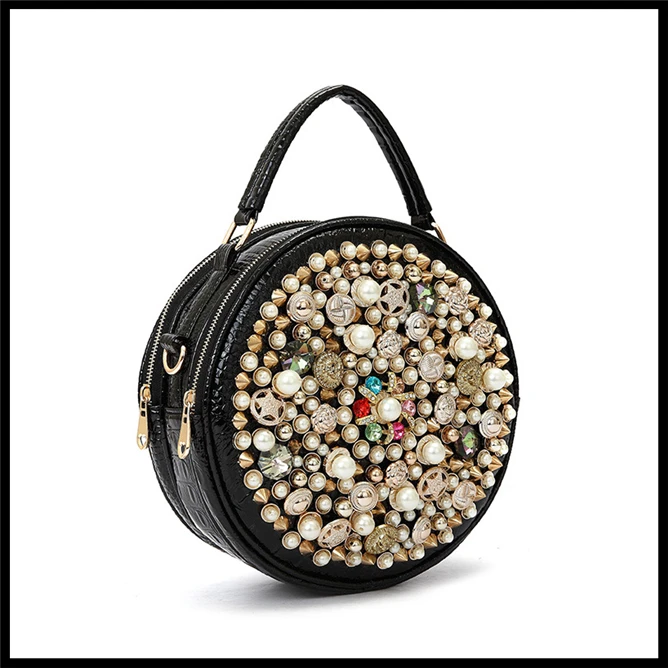 Женская сумочка с бриллиантами, винтажный жемчужный дизайн, вечерняя сумочка, Свадебная вечеринка, клатч для невесты, сумка через плечо для кошельков стразы, сумки на плечо