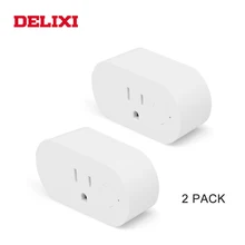 DELIXI 2 pack US smart socket wifi remote control with wireless timing power on off outlet plug for Amazon alexa/google home цена DELIXI 2 pack US smart socket wifi remote control with wireless timing power on off outlet plug for Amazon alexa/google home цены онлайн